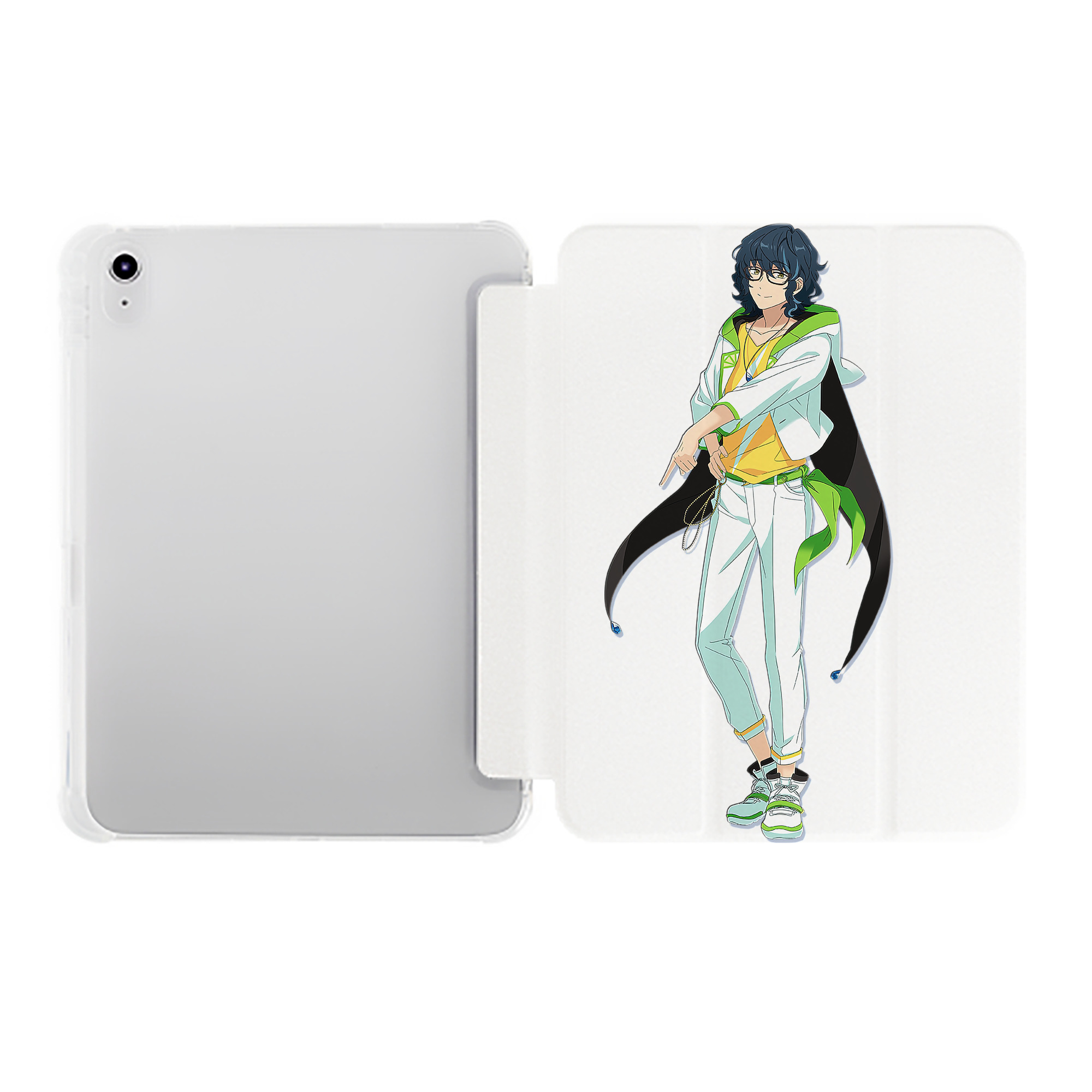 （画像用） あんさんぶるスターズ! Ensemble Stars IPad ケース ペン収納付き 三つ折りスタンド PUレザー×シリコン 対応機種9.5/10.5/10.9インチ